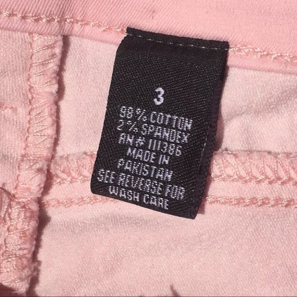 Blush Pink Mid Rise Denim Shorts Waist 24 - Picture 3 of 4